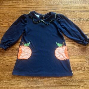 Zucchini Kids navy fall pumpkin dress 2t